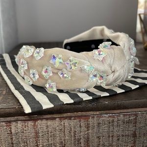 Lele Sadoughi Crystal Star Knot Headband
